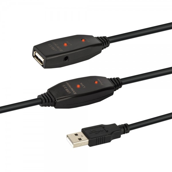 USB2.0 Verstärker AA 15,0m