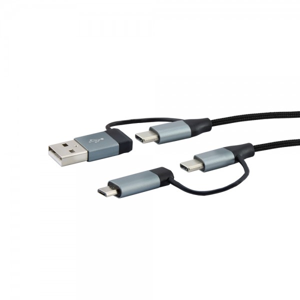 "4-in-1" USB-Kabel 1,5m