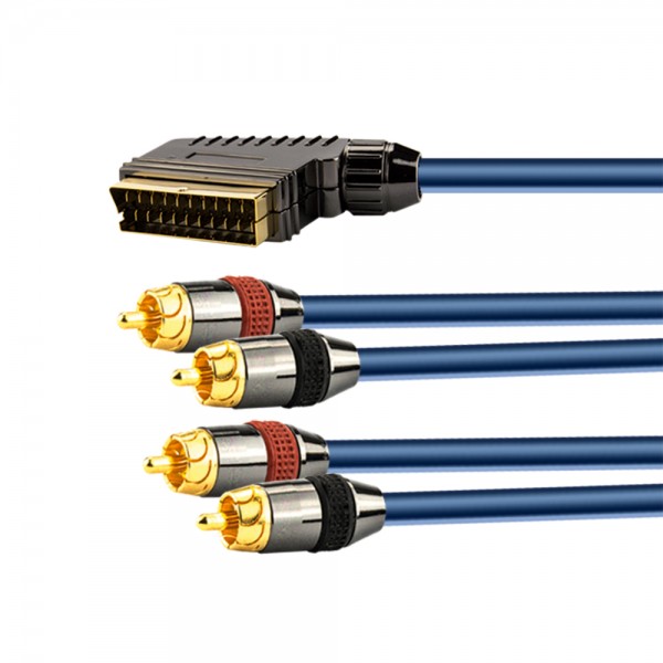 Profi Scart-Audio-Verbindungskabel 1,5m