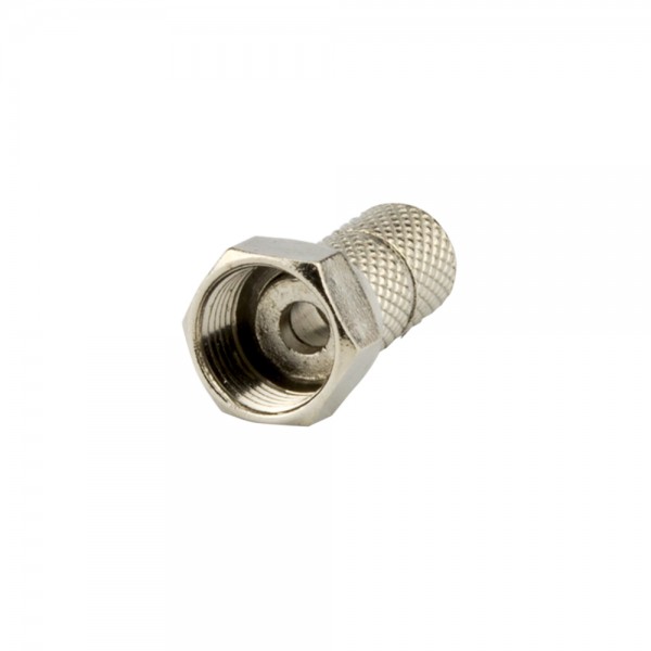 F-Stecker, schraubbar, Außenmantel 6,1mm